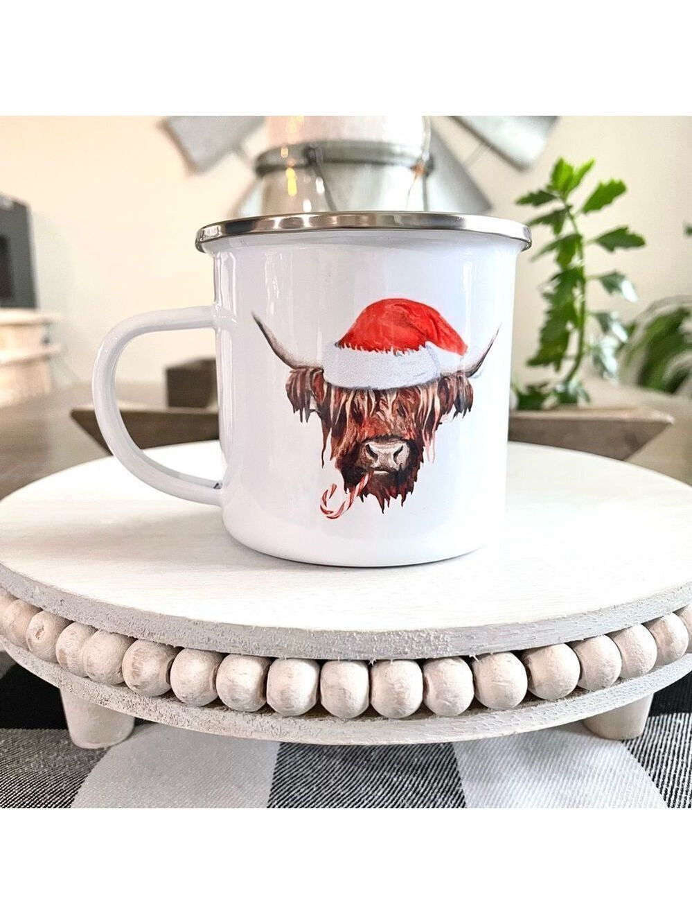 Highland Cow Christmas Campfire Mug